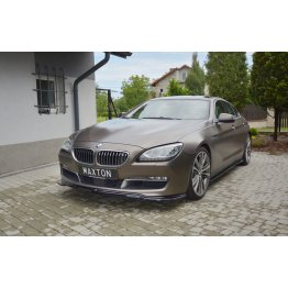 Накладка сплиттер на передний бампер на BMW 6 F06 Gran Coupe